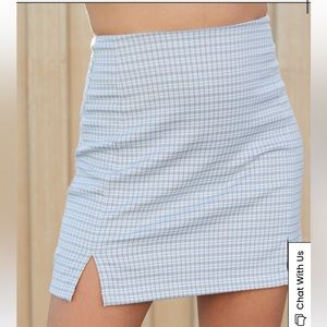 John Galt Sky Blue Cara Mini Skirt